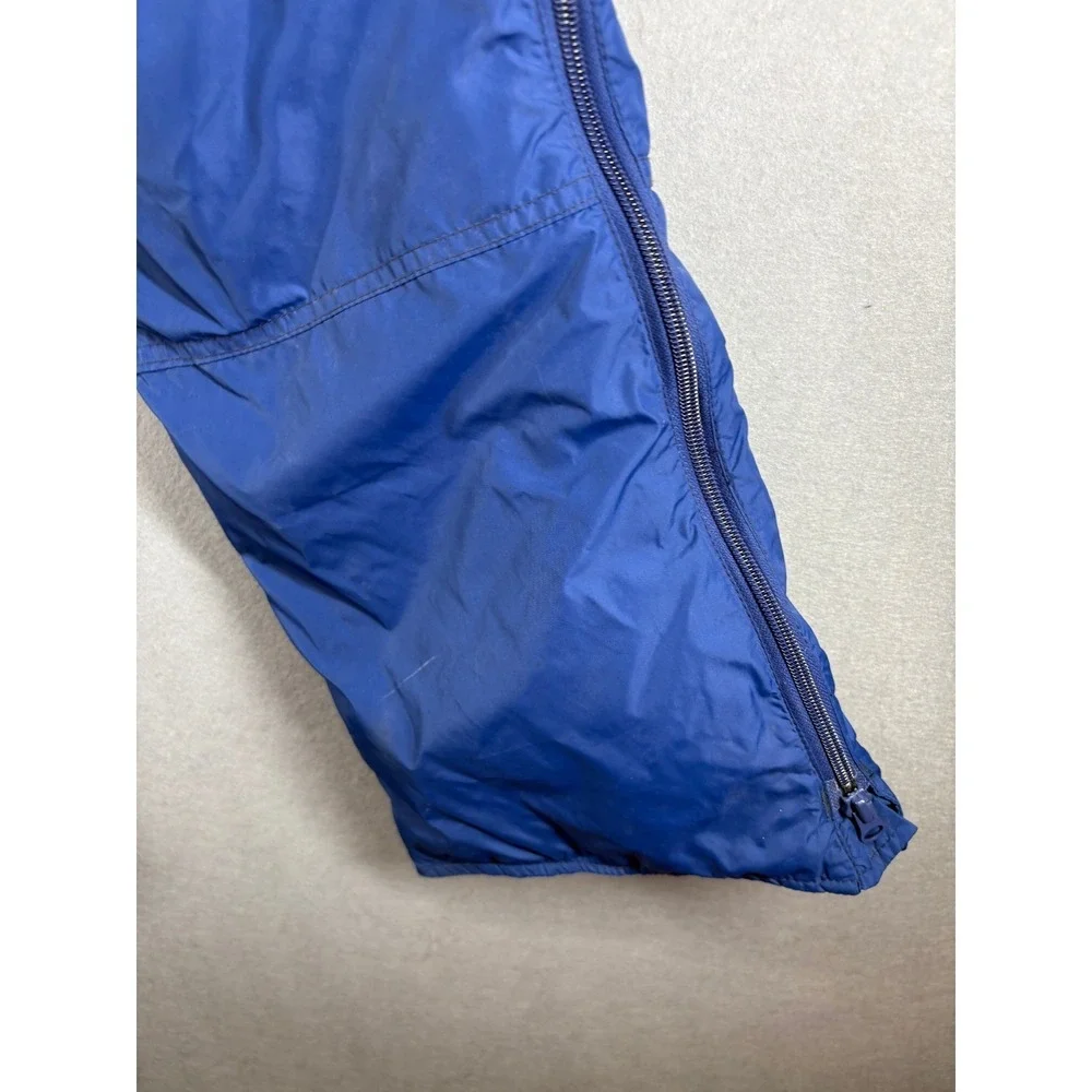 Vintage Eddie bauer Royal Blue Ski Snow Pants goose‎ down Full Zip Legs 90's